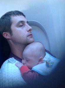 Chris and Levi - in flight.
