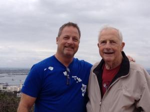 With Dad at Pt Lomas Naval Station
