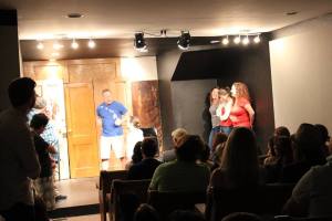 Little Sister Jerry watching Big Sister get ready for a date.